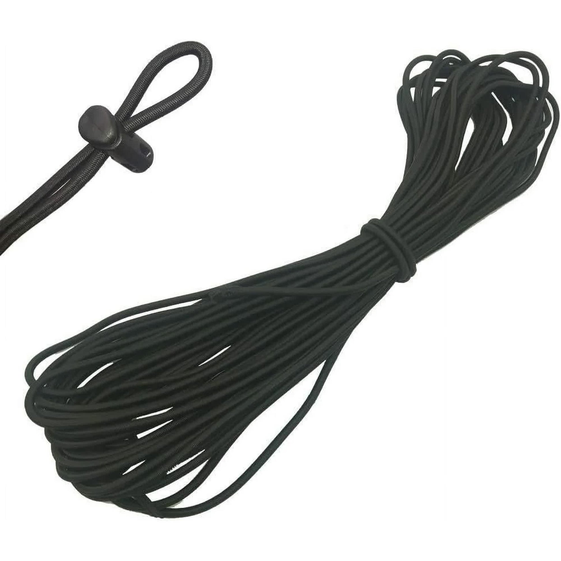 1/8-Inch (3mm) Black Heavy Stretch Round String Elastic Cord (Cut of 10 Yards) - Image 2
