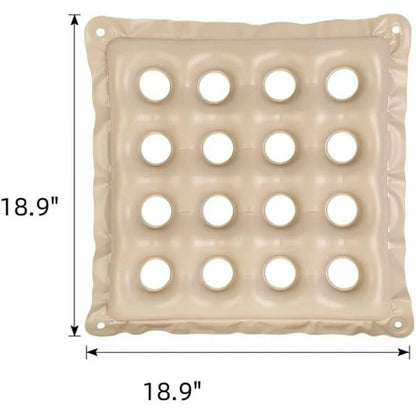 Inflatable Seat Cushions for Pressure Relief, Wheelchair Air Cushion for Bed Sore, Comfortable Waffle Pads，Cream 17x17inch - Image 2
