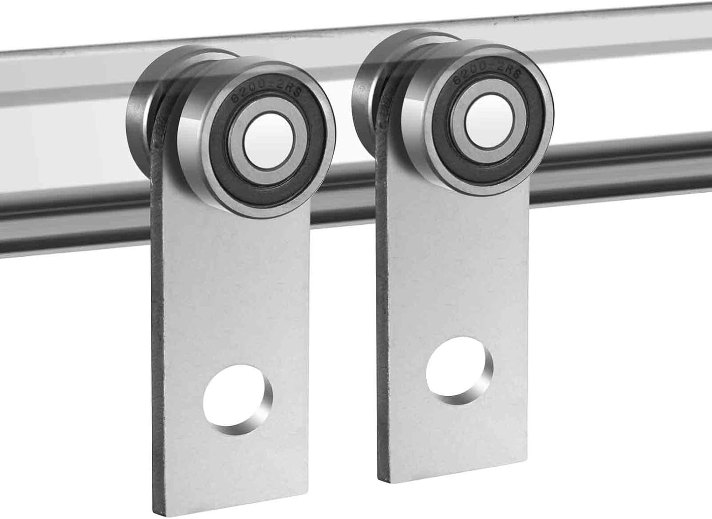 2Pcs 4 Wheel Trolley Assembly Rollers Four Bearing Trolley Assembly for 1-5/8" Wide and All 1-5/8" or Taller Strut Channel - Image 4
