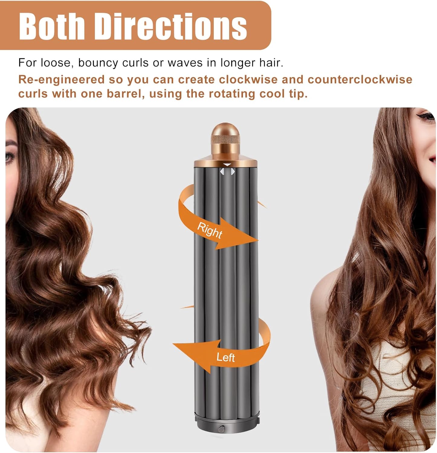 40mm/1.6" Long Barrel Attachment for Dyson Airwrap HS01/HS05/HS08 | Auto-Wrap Dual Rotation Curling Iron for Dyson Airwrap Attachments, Creates Voluminous Curls & Loose Waves - Image 4