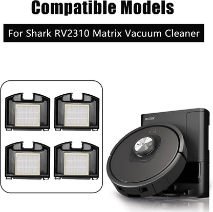 4 Pack HEPA Filters for Shark RV2310 Matrix Robot Vacuum Cleaner, Washable Filter Replacement Accessories - Image 2