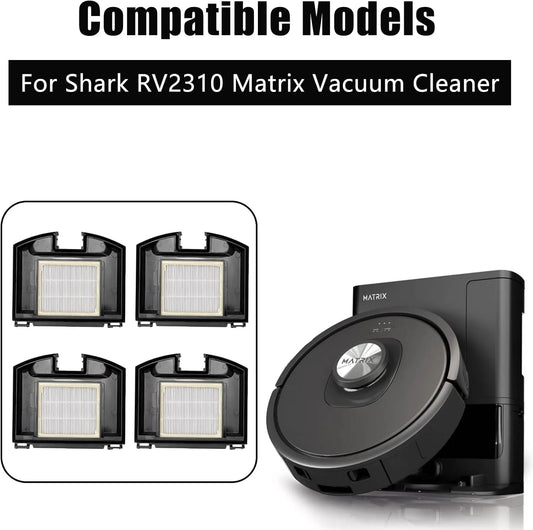 4 Pack HEPA Filters for Shark RV2310 Matrix Robot Vacuum Cleaner, Washable Filter Replacement Accessories - Image 2
