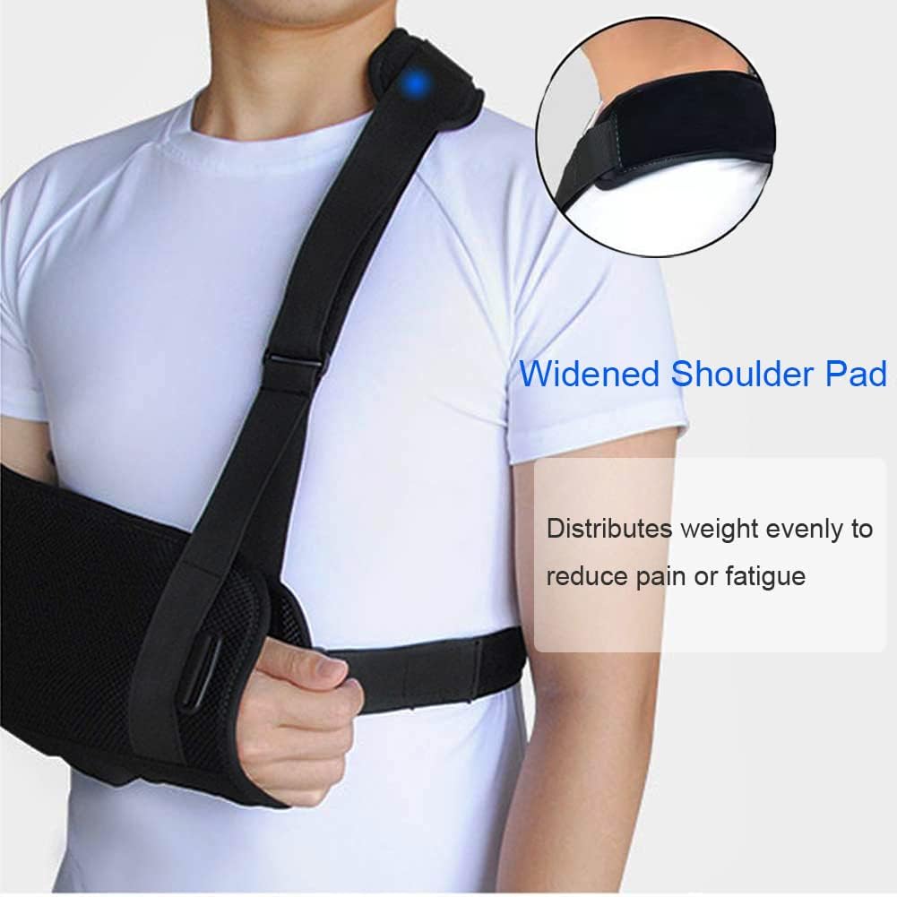 Arm Sling Shoulder immobilizer for Shoulder Injury with Back Belt Men & Women Shoulder Immobilizer Left and Right Arm Lightweight Rotator Cuff Arm Support for Elbow Wrist Injury -(Size L) - Image 3