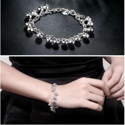OSIRIDEH2 Bell Bracelet 925 Sterling Silver Bells Sounds Bead Chain Bracelet for Women Wedding Engagement Party Jewelry Jingling Bracelets bracelet - Image 3