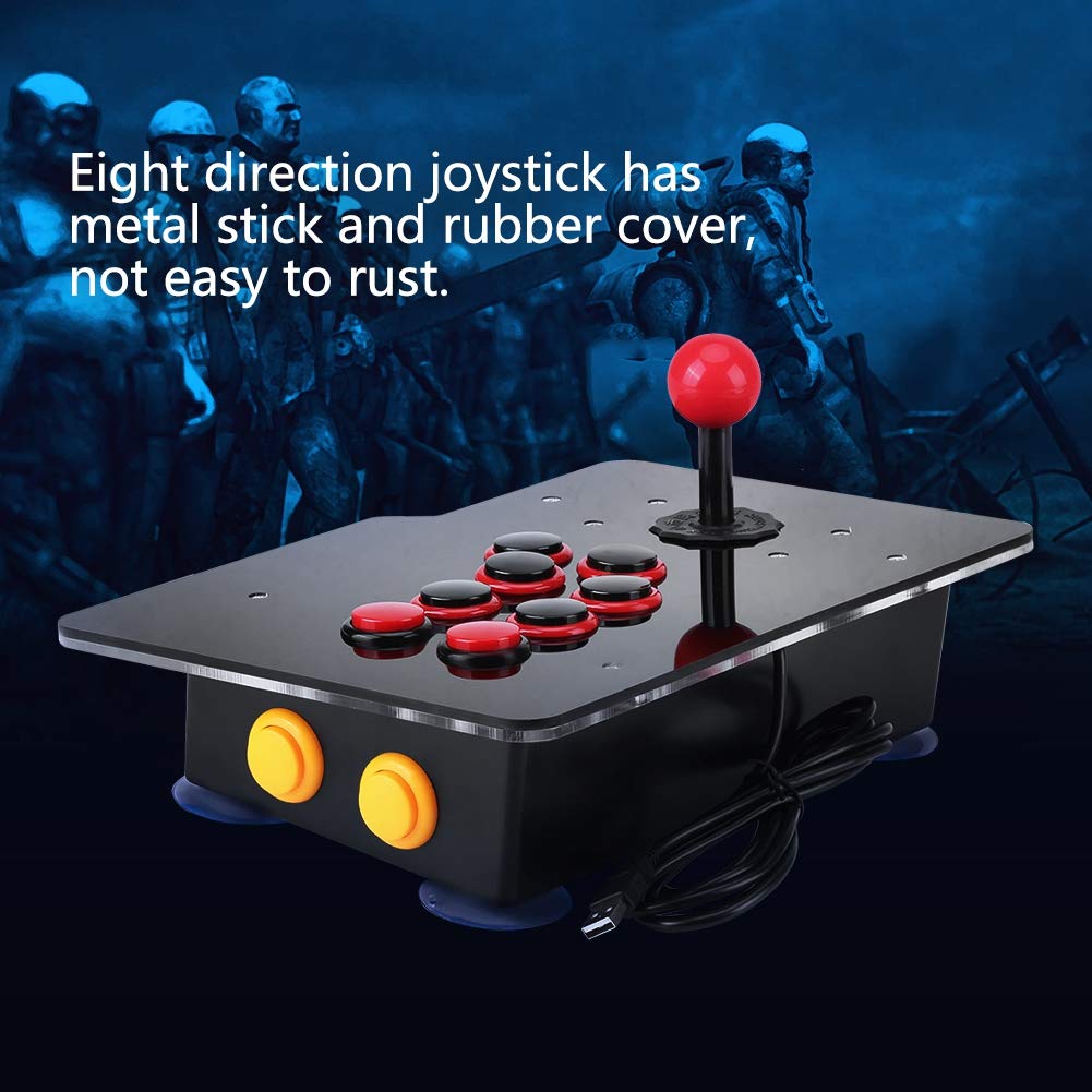 8-Way Arcade Game Joystick, USB Controller, Zero Delay Arcade Stick Buttons for Sports, Racing, Fighting Games - Image 3