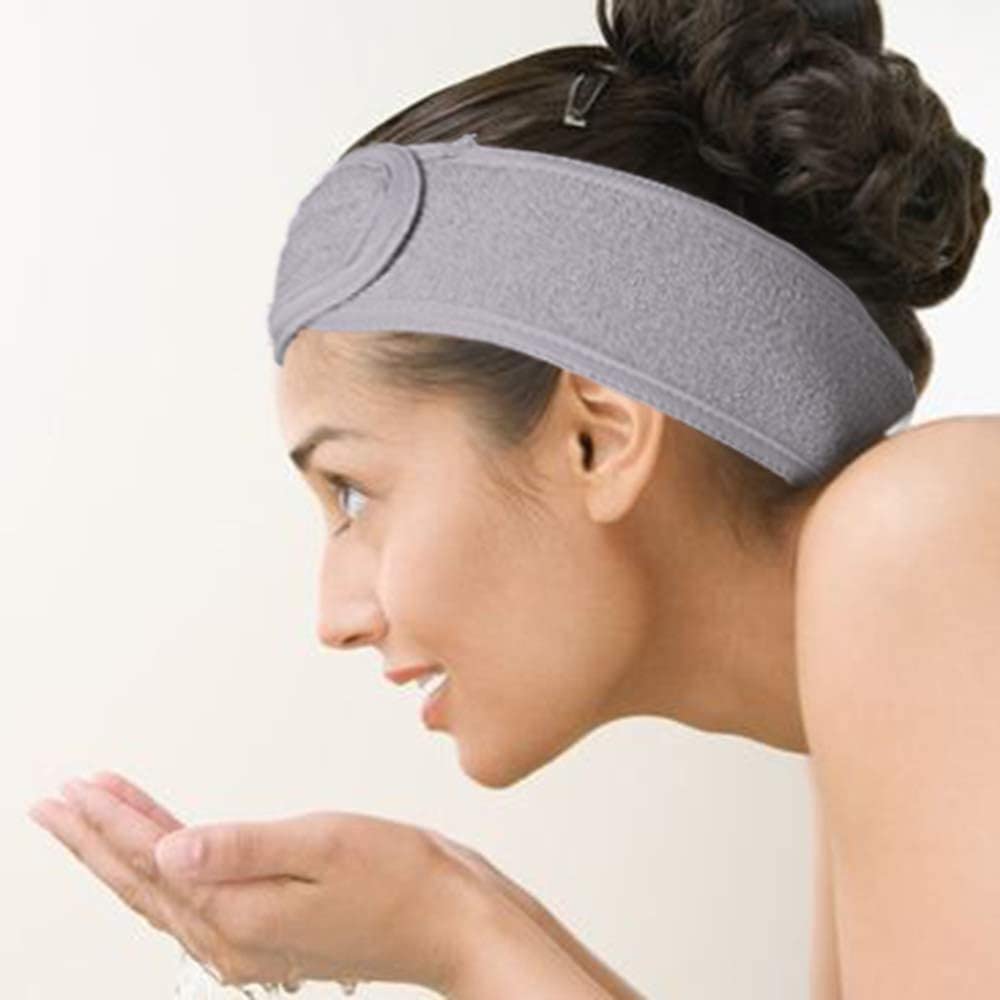 Spa Headband Facial Headbands Makeup Hair Band Washing Face Thick Terry Cloth Head Band for Yoga Sport Shower Adjustable Length Elastic Stretch (10 Pack) - Image 2