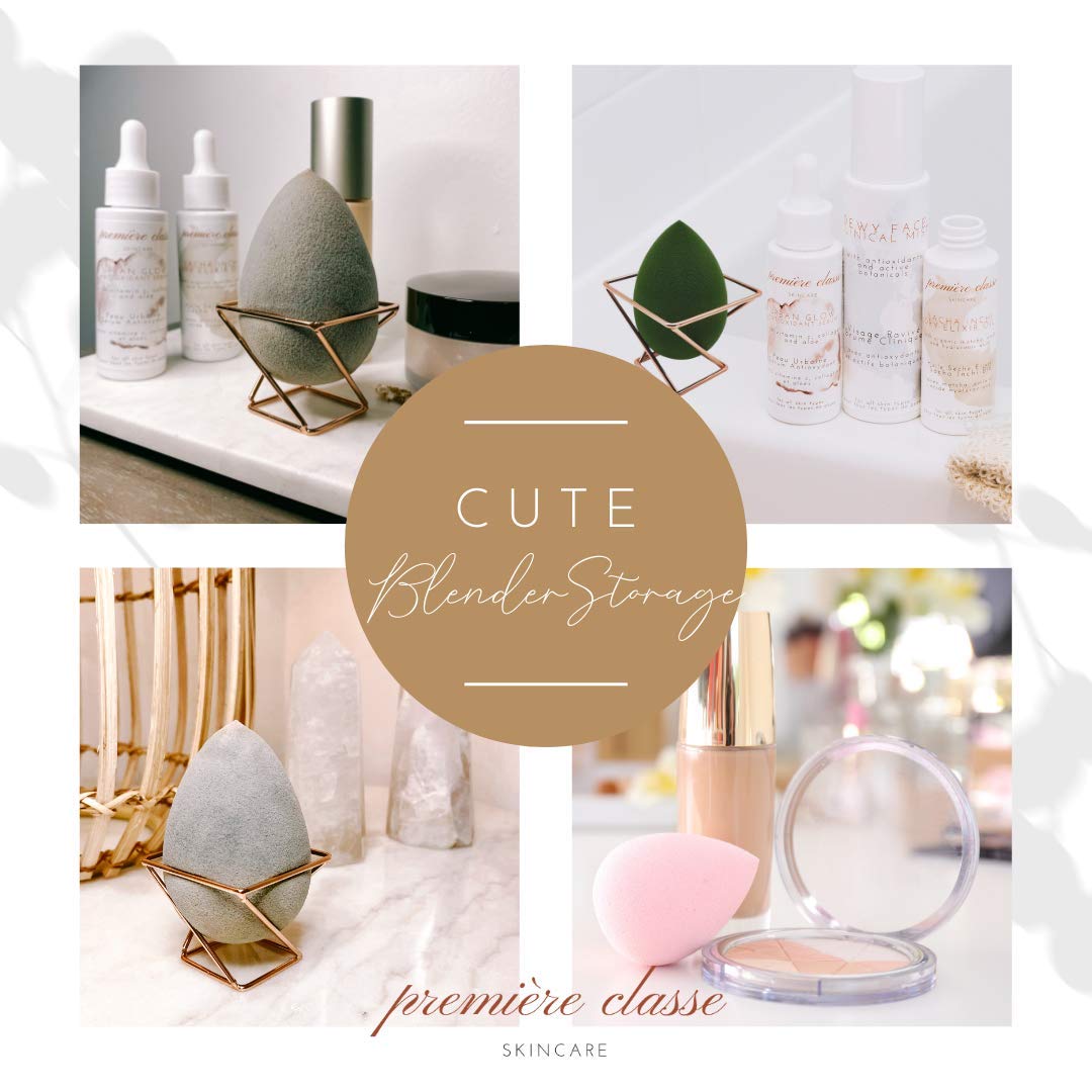 Beauty Sponge Holder - Rose Gold Foundation Beauty Blender Holder - Makeup Brush Organizer Rack Case - Vanity Storage - Display Make Up Puff Sponge Drying Stand (Pack of 1) Rose Gold 1 Count (Pack of - Image 4