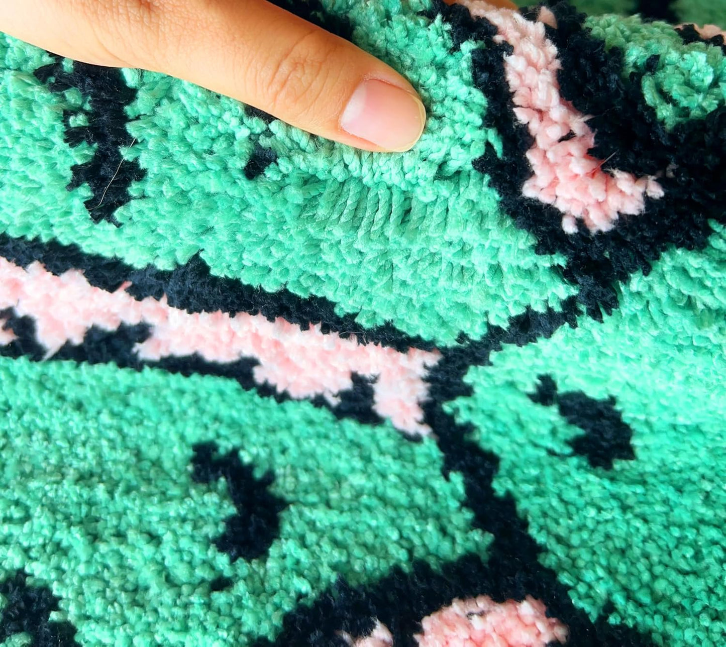 Monstera Leaf Non Slip Soft Kids Playmat Nursery Door Mat Area Rugs Luxury Plush Kids Game Play Carpet Bathroom Rugs Bathmat Shower Decor (Cactus) - Image 3