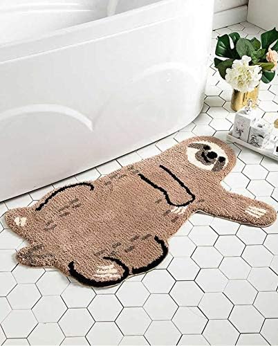 Cute Soft Small Sloth Shaped Mat for Bathroom,Showroom Bathmat,Non-Slip Bath Rugs,Play Carpet Area Rug for Kids,Photography Props (25.6X39.4'') - Image 2
