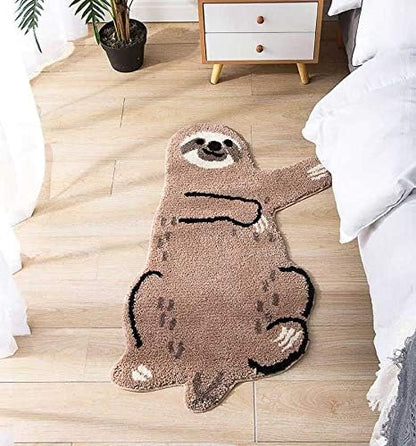 Cute Soft Small Sloth Shaped Mat for Bathroom,Showroom Bathmat,Non-Slip Bath Rugs,Play Carpet Area Rug for Kids,Photography Props (25.6X39.4'') - Image 4