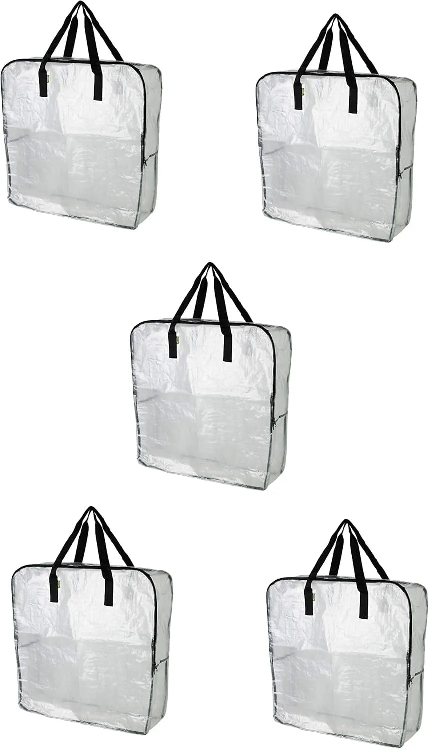 DIMPA Extra Large Storage Bag, Clear Heavy Duty Bags, Moth Moisture Protection Storage Bags (Pack of 5, 25 ½x8 ¾x25 ½) - Image 2