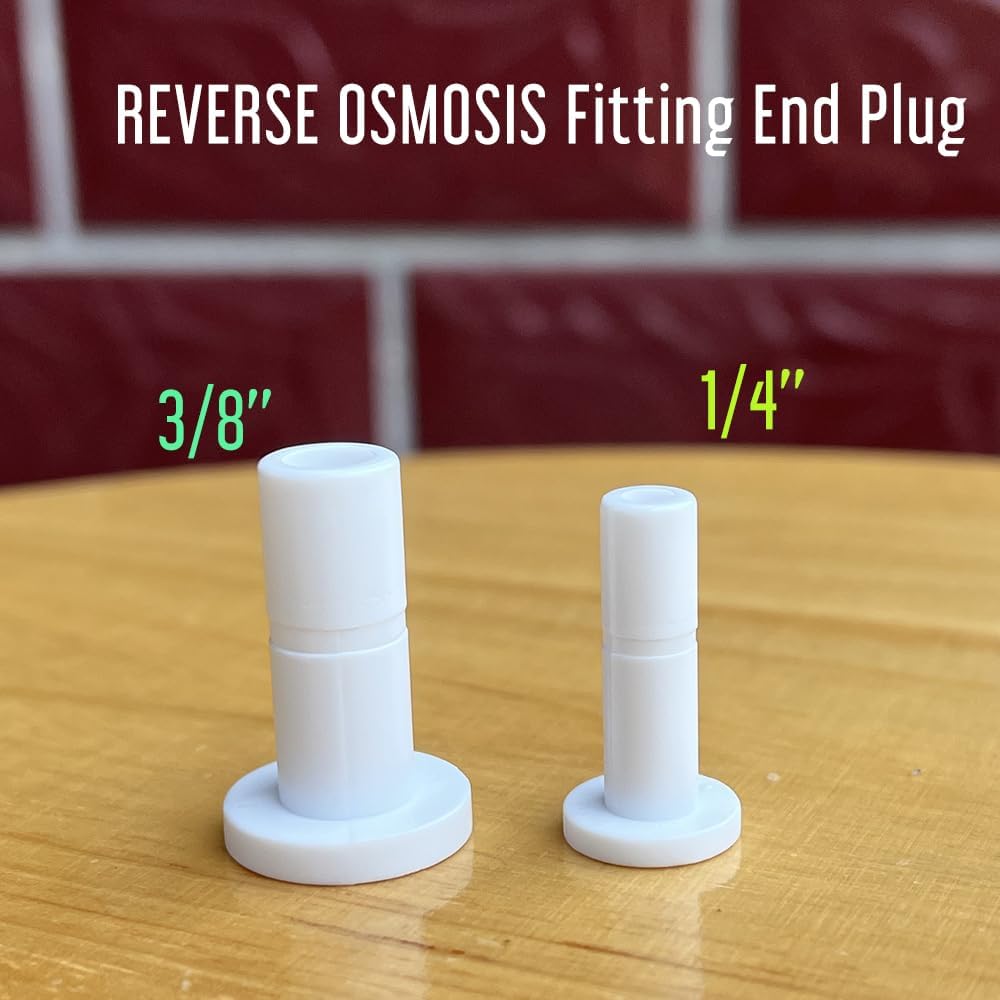 2 Size 1/4'' and 3/8'' Plug End Cap for RO System Reverse Osmosis Water Line Fittings Quick Connect Fitting Prevent Leak (Fits 1/4“ and 3/8'' both in 10 Piece), White, ROPF-W101438 - Image 4