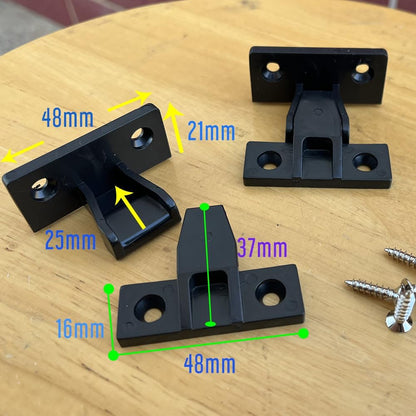 Push on Fitting, Attach Pannels for Kitchen Cabinet, False Drawer Front Replacement Bracket with Screws, Cabinet Clips (2 Sets) - Image 2