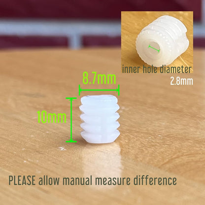 100 Pieces 8.75 x 10 mm Plastic Hinge Dowel Inserts Replacement Anchors for Kitchen Cabinet Bathroom Locker Cupboard Doors - Image 3