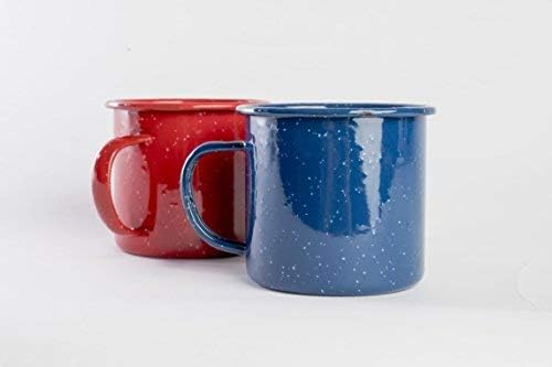 Enamel Mug - Outdoor Camping Mugs - Ideal For Early Morning Coffee Or Cold Beverages- Coffee Mug- 16 Oz (Navy) Blue  Blue - Image 4