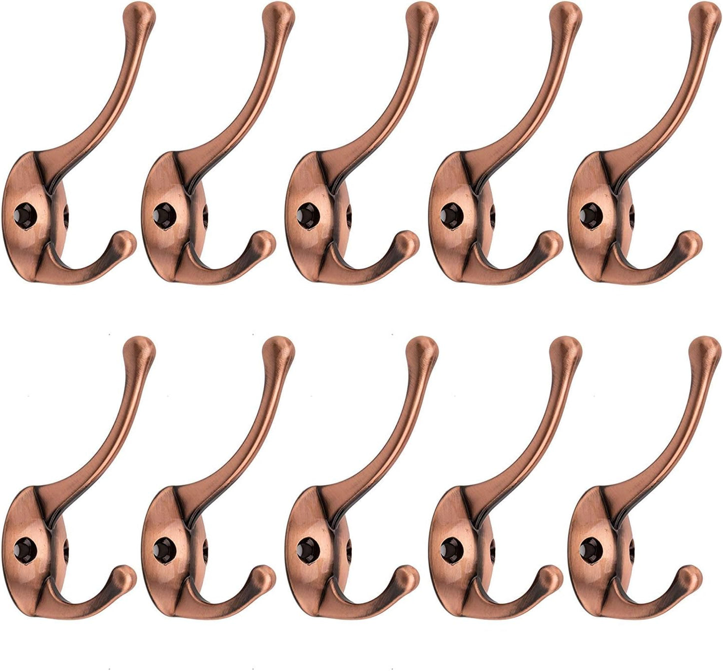 Bathroom Coat Hooks, Decorative Hanger Rack for Hanging Towel,Jacket,Handbag,Scarf,Keys,Solid Wall Mounted Home Kitchen Garage Closet Storage & Organization Hardware Accessories 10PC (Copper)
