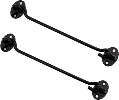 Barn Door Latch, 8 Inch Heavy Duty Stainless Steel Gate Latch Lock,Cabin Hook Eye Latch Hook with Mounting Screws for Window,Sliding Door,Back Gate,Closet Doors,Front Porch,Fence,2 Pack