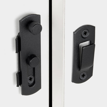 2 Packs Barn Door Latches，2.75” x 2.02” Matte Black Stainless Steel barn gate flip Door Latch Bi-fold Door Lock,Sliding Door Antique Lock Gate Latches Wine Cabinet Closet Door Latches  Small_Matte - Image 4