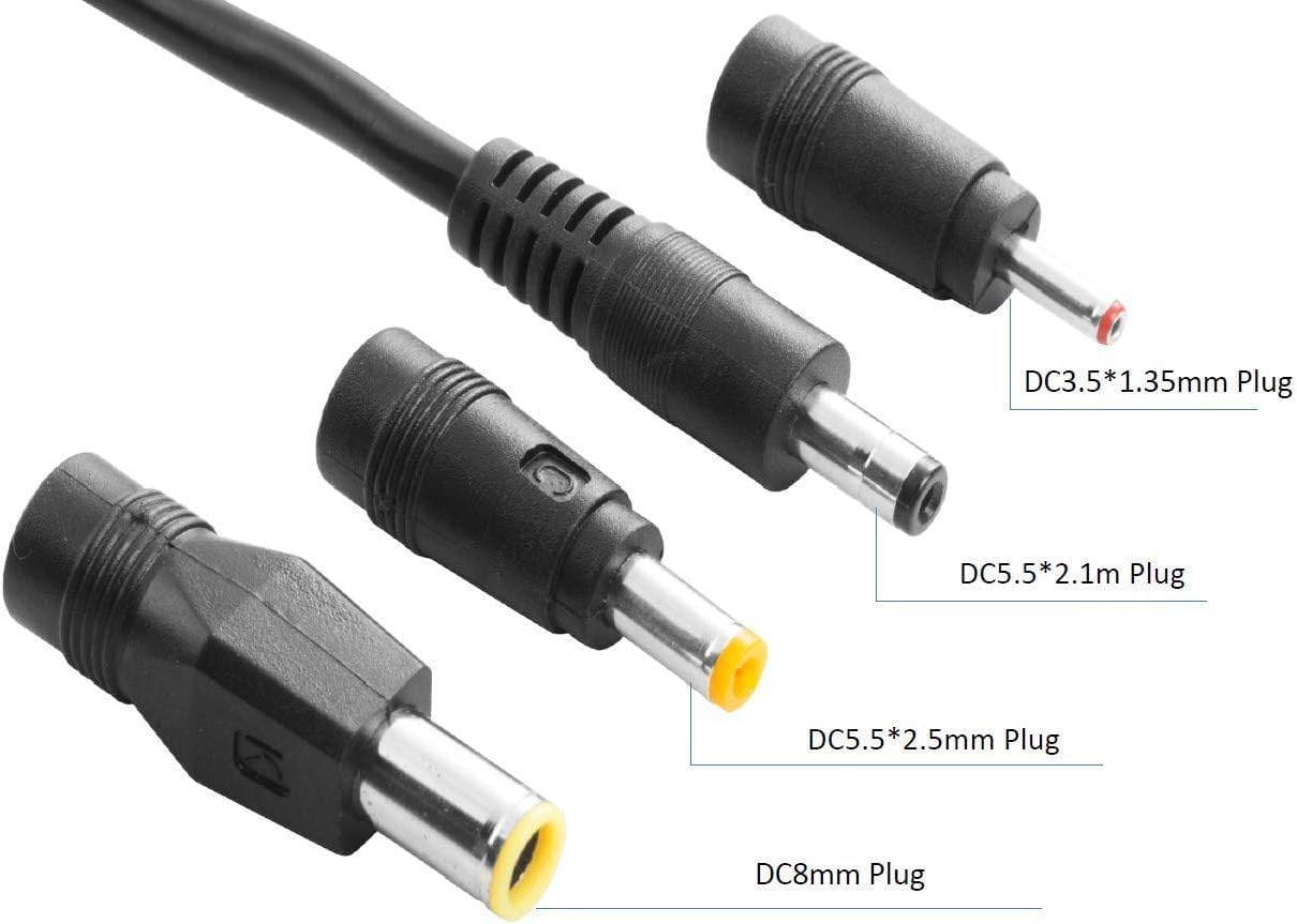 Solar Panel Connectors Compatible with M-C-4 Solar Connectors to DC Extension Cable 16AWG with DC 5.5mmx2.1mm, DC3.5x1.35mm,DC5.5x2.5mm and DC8mm Adapter for Portable Power Station Solar Generators - Image 2