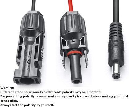 Solar Panel Connectors Compatible with M-C-4 Solar Connectors to DC Extension Cable 16AWG with DC 5.5mmx2.1mm, DC3.5x1.35mm,DC5.5x2.5mm and DC8mm Adapter for Portable Power Station Solar Generators - Image 3