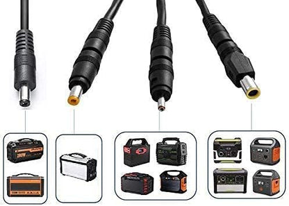Solar Panel Connectors Compatible with M-C-4 Solar Connectors to DC Extension Cable 16AWG with DC 5.5mmx2.1mm, DC3.5x1.35mm,DC5.5x2.5mm and DC8mm Adapter for Portable Power Station Solar Generators - Image 4