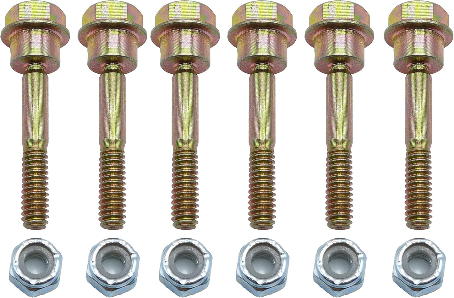 （Pack of 6 ） 580790401 588077502 Replacement Shear Bolts & Nuts Kit for Husqvarna 539976978, 595086601 2 Stage Snow Blowers/Snow Throwers 570XP 575XP 576XP