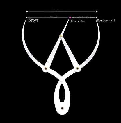 Golden Mean Calipers Golden Ratio Calipers Stainless Steel Eyebrow Ruler 1:1.618 Measure Tool for Tattoo Makeup - Image 3