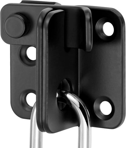 2 Packs Flip Latches，1.81” x 1.77”Black Stainless Steel Thickened Heavy Duty Hasp barn gate flip Door Latch Bi-fold Door Lock,Sliding Door Antique Lock Wine Cabinet Closet Door Latches  Small_Black_2 - Image 4