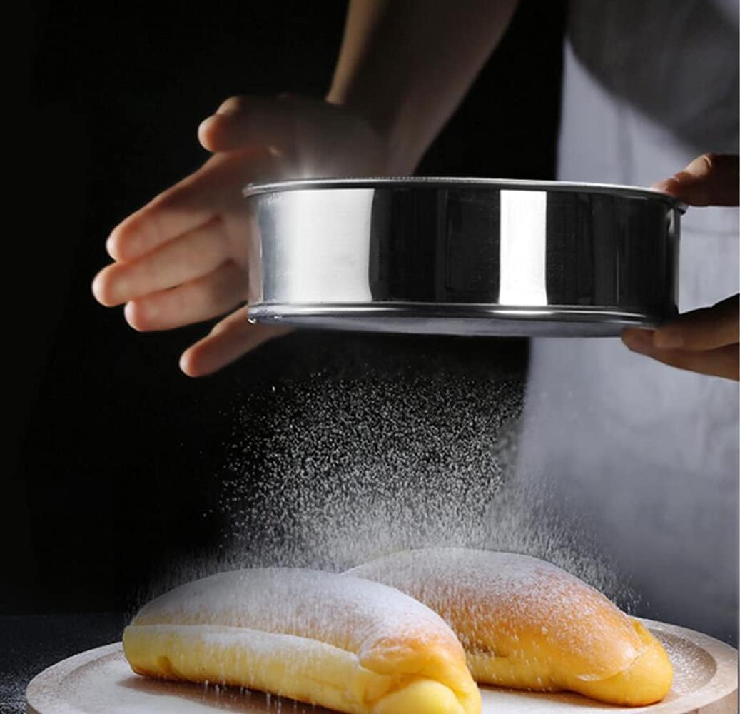 6 Inch Small Tamis, 18/8 60 Mini Fine Mesh Flour Sieve Flour Sifter Round Stainless Steel Flour Sieve - Image 4