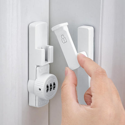 White 90 Degree Barn Door Lock,Mechanical Password Lock,Flip Latch with Combination,3 Digit Password Keyless,Protect Privacy,for Barn Door,Windows,Garden,Cabinets,Bathroom,and Sliding Door  90  90 - Image 3