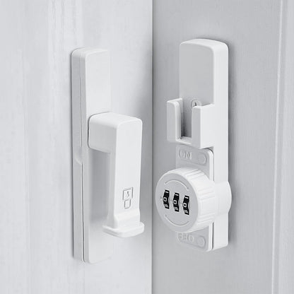 White 90 Degree Barn Door Lock,Mechanical Password Lock,Flip Latch with Combination,3 Digit Password Keyless,Protect Privacy,for Barn Door,Windows,Garden,Cabinets,Bathroom,and Sliding Door  90  90 - Image 4