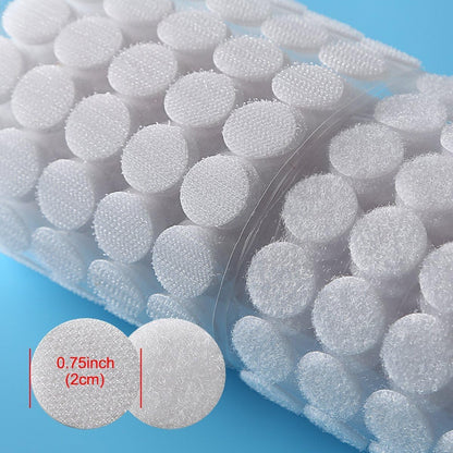 1000pcs Hook and Loop Dots 3/4 in Diameter Sticky Back Dots Heavy Duty Self Adhesive Dot Tapes for School Classroom(White) - Image 2