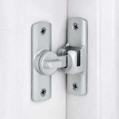 Silvery Barn Door Latches,90/180 Degree Gate Lock,Aluminum Alloy Right Angle Door Lock Latch,Flip Gate Latches Hardware,Door Security Sliding Door Latch Lock fo Cabinets,Barn Door,Bathroom  Silvery - Image 2