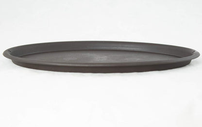 Oval Plastic Brown Humidity/Drip Tray for Bonsai Tree & House Indoor Plant - Outside Dimension 12.5"x 8.75"x 0.5"- (1023)