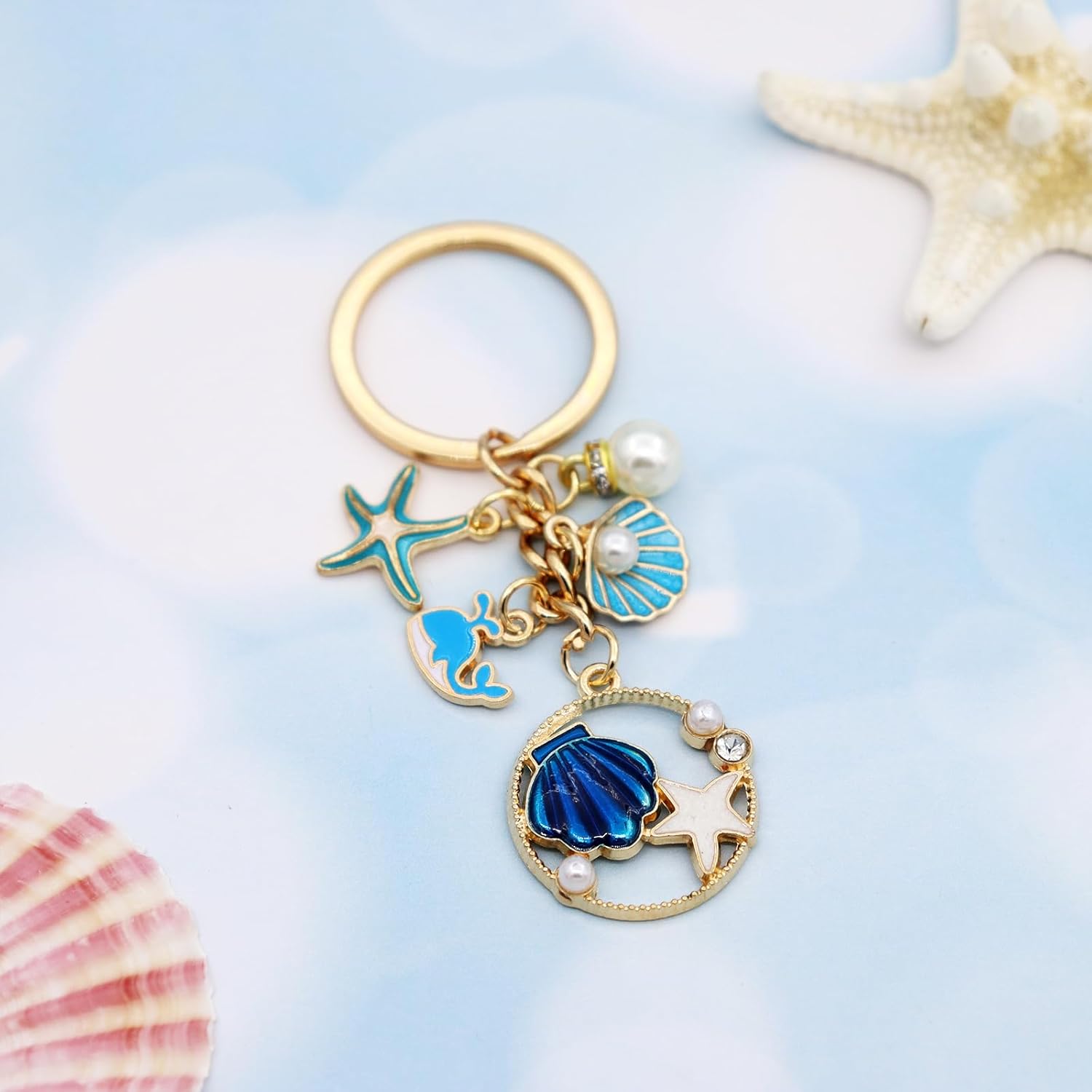 Ocean Keychain Adorable Sea Animal Charms Perfect for Beach Lovers, Travel Enthusiast Ideal for Backpacks - Image 2