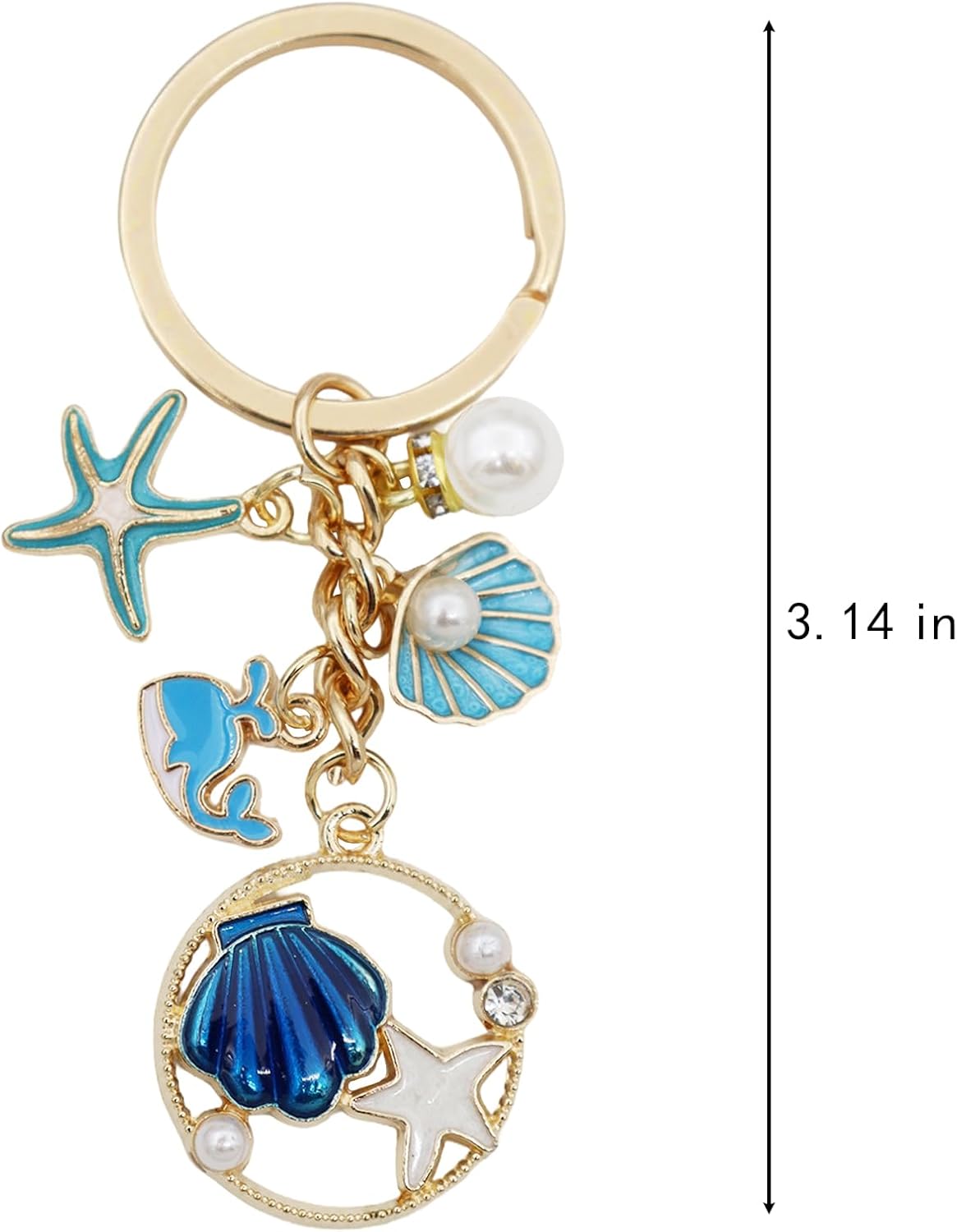 Ocean Keychain Adorable Sea Animal Charms Perfect for Beach Lovers, Travel Enthusiast Ideal for Backpacks - Image 3
