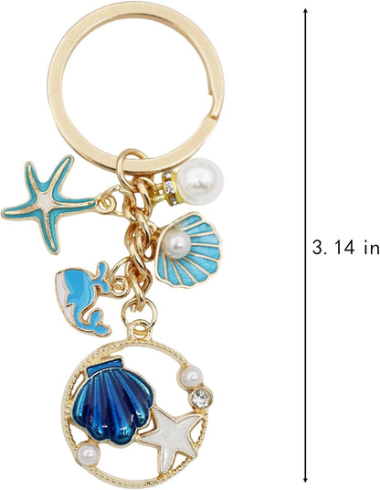 Ocean Keychain Adorable Sea Animal Charms Perfect for Beach Lovers, Travel Enthusiast Ideal for Backpacks - Image 3