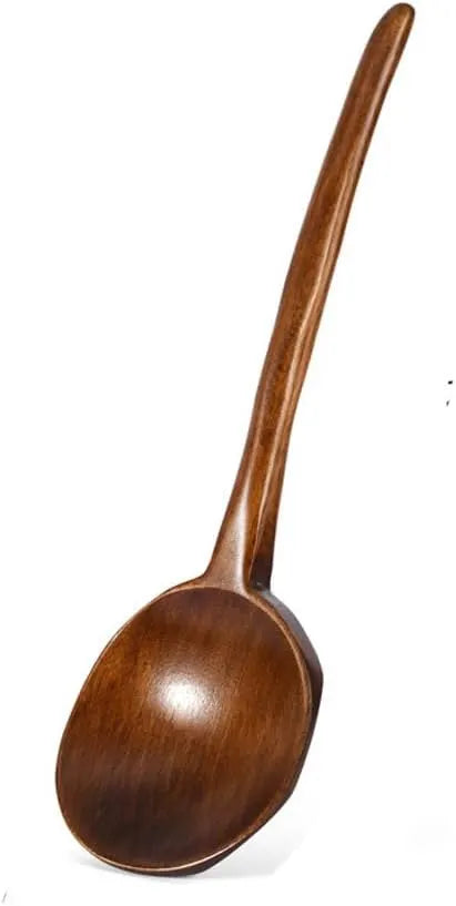 Wood Cooking spoon, 1PC 10.8 inches Long Handle Spoons for Mixing,Tasting Stirring food, Large Wooden Cooking Utensils for Cooking and Crafts
