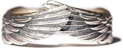 JZ.FZSEDQ Wings Ring Fashion Creative Feather Angel Ring Open Adjustable Guardian Ring for Women - Image 4