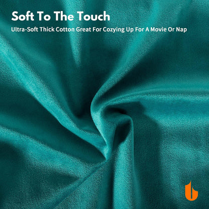 Not Fade Velvet Soft Solid Decorative Throw Pillow Covers Square Cushion Case for Sofa Bedroom Car 18 x 18 Inch 45 x 45 cm, Aqua Green - Image 3