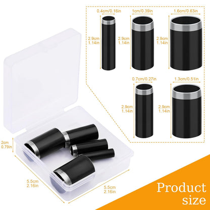 5 Sizes Round Hole Punch, Hollow Punch Cutter Tool Set with Storage Case, Leather Craft Tools Kit for Handmade DIY Craft Hole Punch Black  5 pcs  Black  5 pcs - Image 2