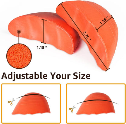 Dr. Scholl's Shoe Filler Inserts - Toe Cushions Make Shoes Fit, Half-Sizes Adjust Too Big for High Heels, Dress, Casual & Flats - 2 Pairs (Orange - Round) Orange  Orange - Image 3