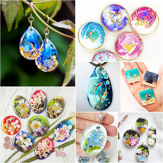 Resin Molds Jewelry, 38 Cavities Pendant Silicone Molds for Epoxy with 40Pcs Jump Rings, DIY Resin Casting for Pendant, Earrings, Necklace, Keychains Classic Teardrop Molds  Classic Teardrop Molds - Image 3