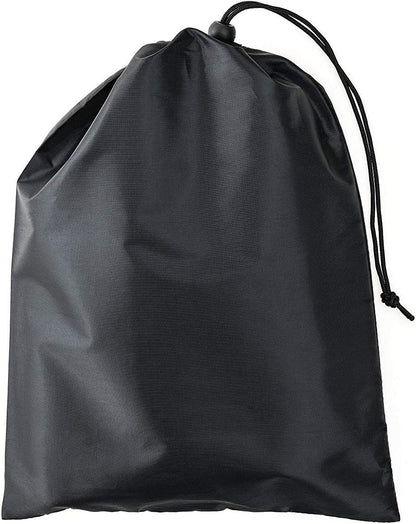 Shower Bag Tote, Mesh Caddy Toiletry Organizer 12”L x 9”W, Compact and Lightweight With Suction Cup, Cord for Hanging, Zipper and Drawstring Pouch 14”L x 10”W, Black Black - Image 4