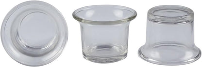 Clear Chunky Glass Lip Votive Candle Holders Tealight Votive Cups for Wedding Proposal, Spa, Aromatherapy, Meditation, 6 Counts by Shxstore Clear - Image 3