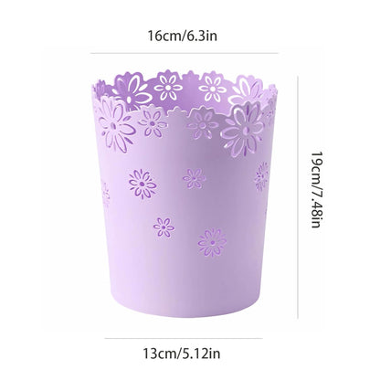 Mini Wastebasket Small Purple Trash can Office Plastic Garbage Can for Bathroom Vanity Desktop Office or Living Room (Purple, Mini)  Purple   Mini - Image 2