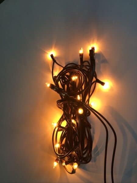 for 20ct Count Teeny Tiny Rice Light Set String Brown Wire Cord Primitive Craft Farm Seasonal Ornaments Home Décor Brown - Image 4