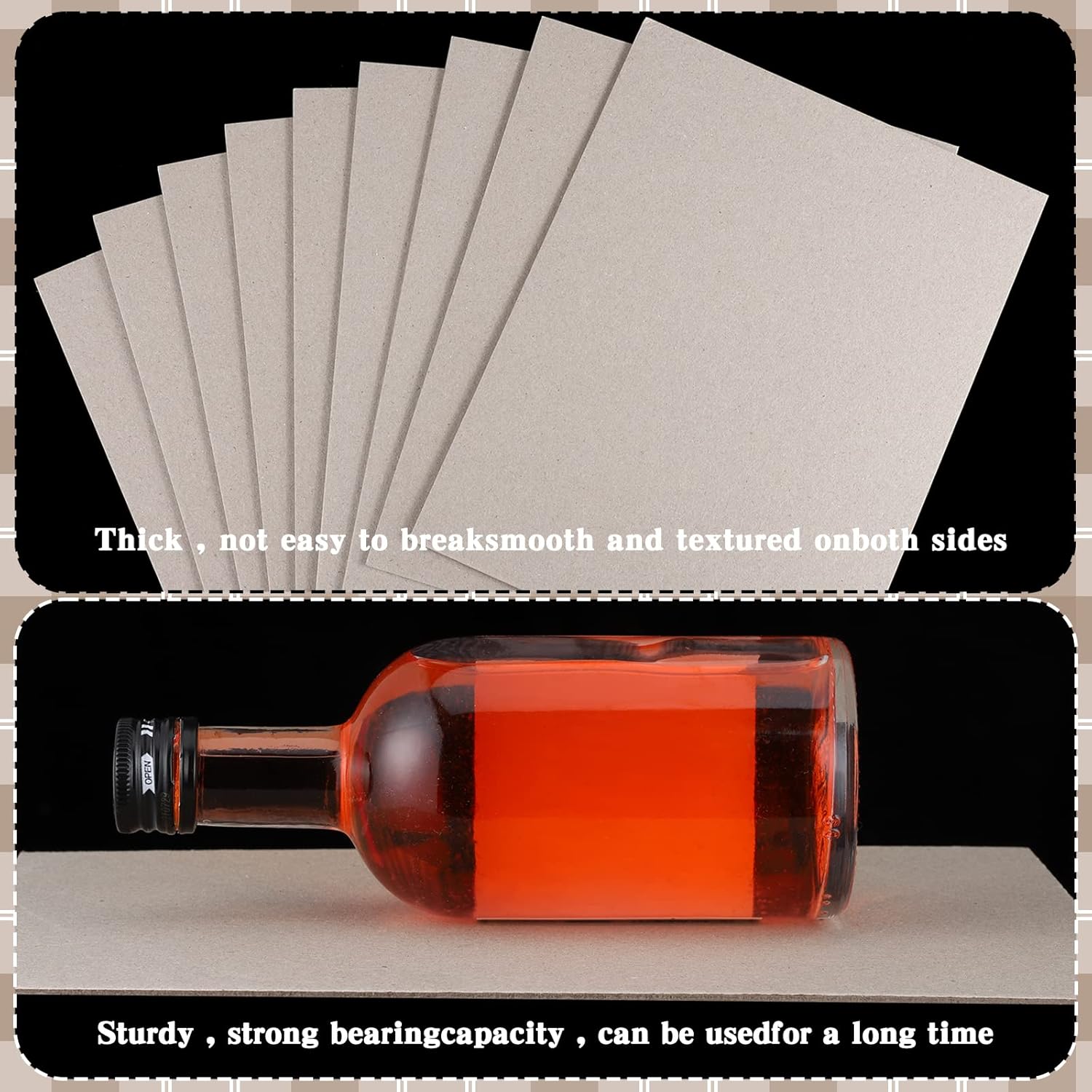 20 Pcs Book Board, Binders Board Chipboard Designer Bookboard Heavy Duty Chipboard Sheets Bookbinding Supplies for Book Binding Materials Cover(8.5 x 11 in,80 Pt) kraft  8.5 x 11 Inch,80 Pt - Image 4