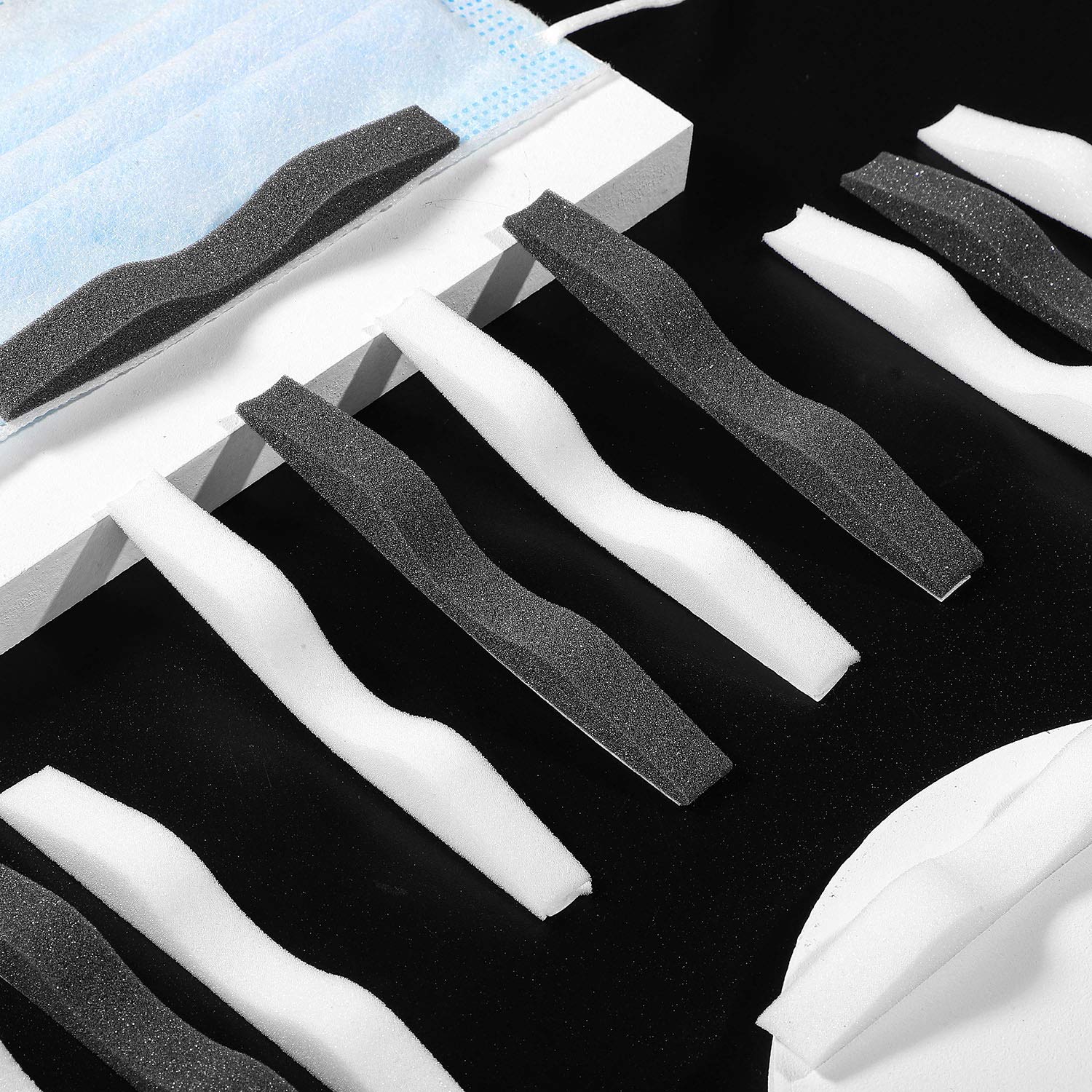 50 Pcs Microfiber Memory Foam Nose Bridge Pads Anti Fog Self Adhesive Protection Nose Cushion Sponge Strip Seal - Image 2