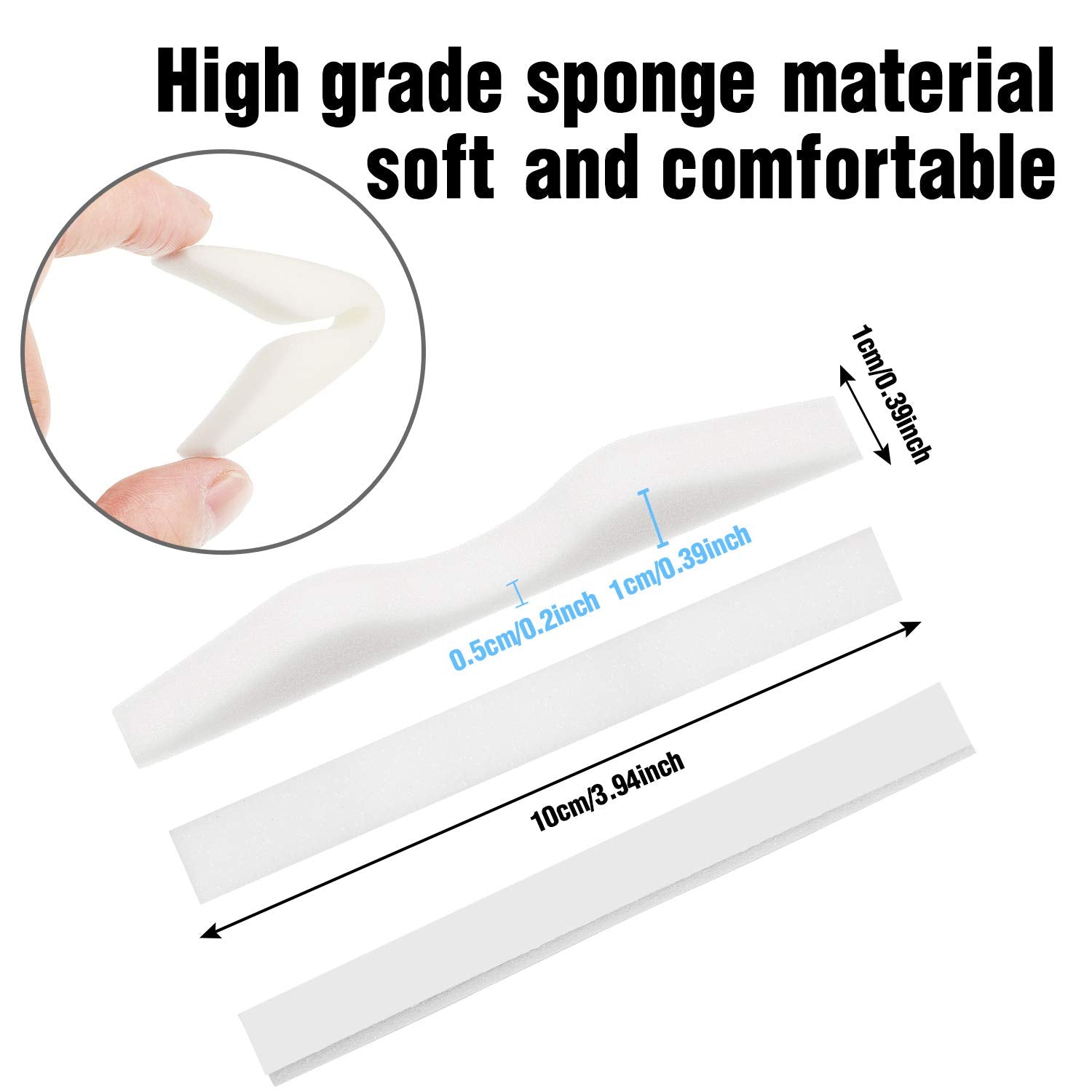 50 Pcs Microfiber Memory Foam Nose Bridge Pads Anti Fog Self Adhesive Protection Nose Cushion Sponge Strip Seal - Image 3